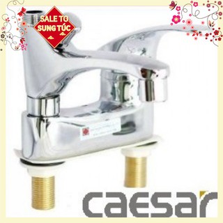 Vòi chậu rửa mặt kiêm vòi hoa sen Caesar nóng lạnh dùng chậu 3 lỗ bảo hành 5 năm