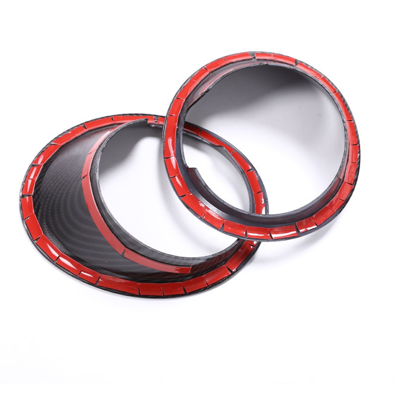 2Pcs Carbon fiber pattern Front Fog Light Lamp Cover Trim Car For Bmw X1 F48 2016-2018 Accessories