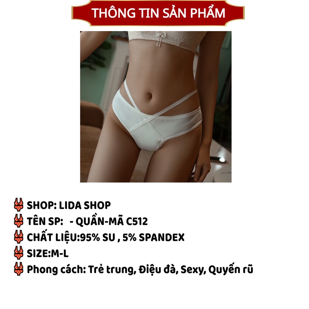 Quần lót su cao cấp thiết kế dây đan chéo thoáng mát mềm mại MÃ C512