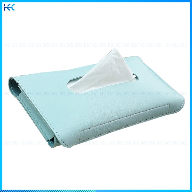 1 Hộp Da PU Đựng Khăn Giấy Gắn Tấm Chắn Nắng Xe Hơi