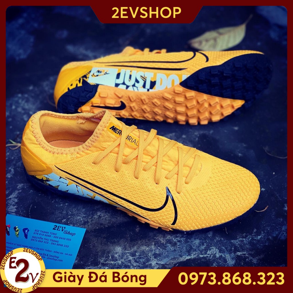 [Tặng Tất/Túi] Giày Đá Bóng Cỏ Nhân Tạo 𝗧𝗙 𝗠𝗲𝗿𝗰𝘂𝗿𝗶𝗮𝗹 𝗩𝗮𝗽𝗼𝗿 Cam Đã Khâu Bền Đẹp ˇ ⁵