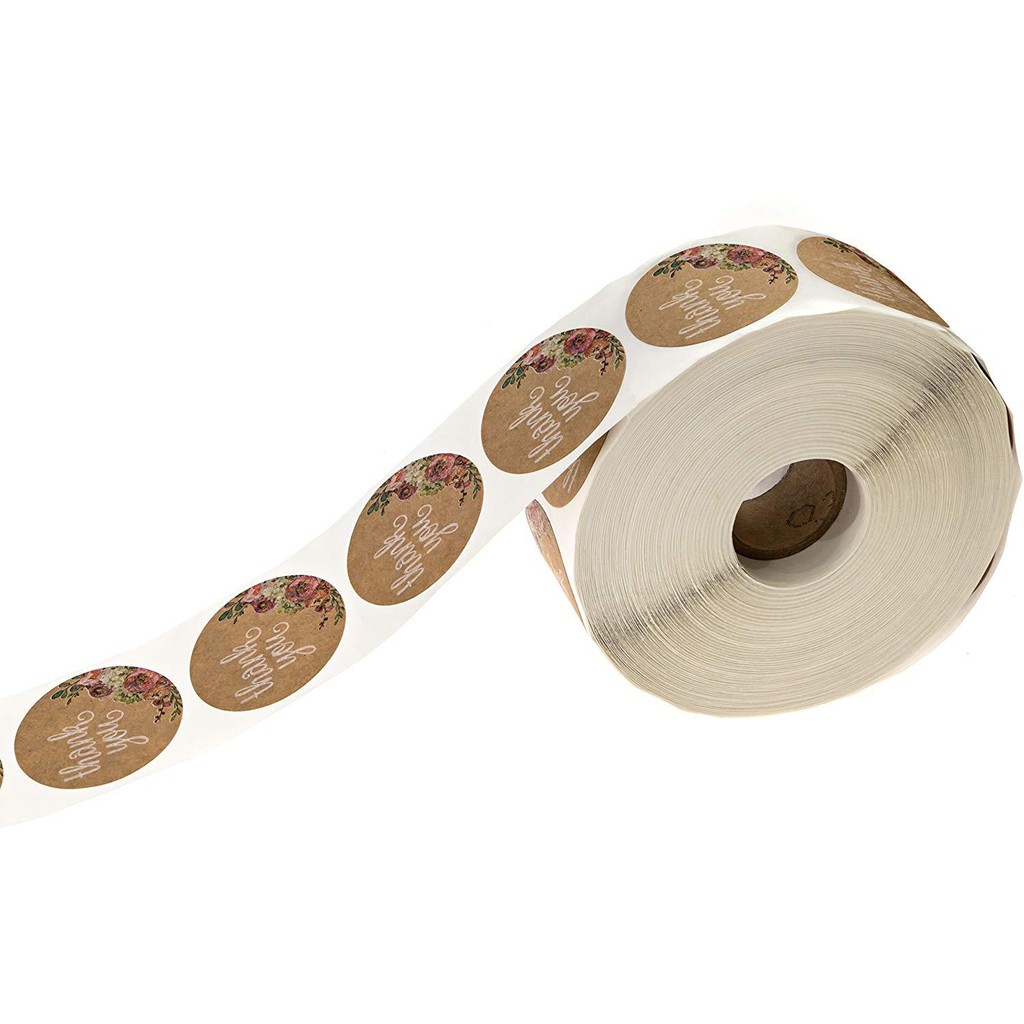 Cuộn 500 miếng stick Sticker thank you dán nhãn cảm ơn STICK016