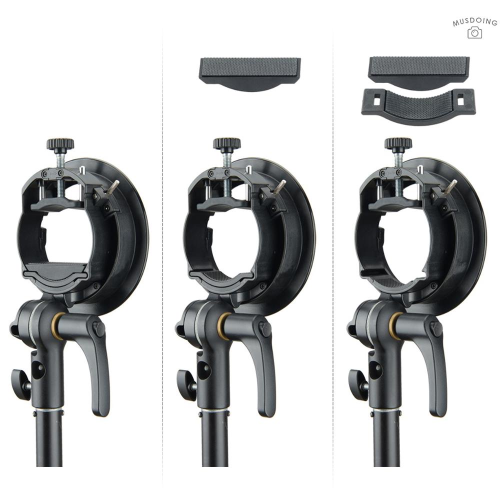 ღ Godox S2 Portable Flash S-type Holder Speedlite Bracket with Bowens Mount for Godox V1 Serie V860II Series TT350 Series AD400Pro AD200Pro Series Speedlite Flash for Bowens Mount Flash Snoot Softbox Reflector Beauty Dish