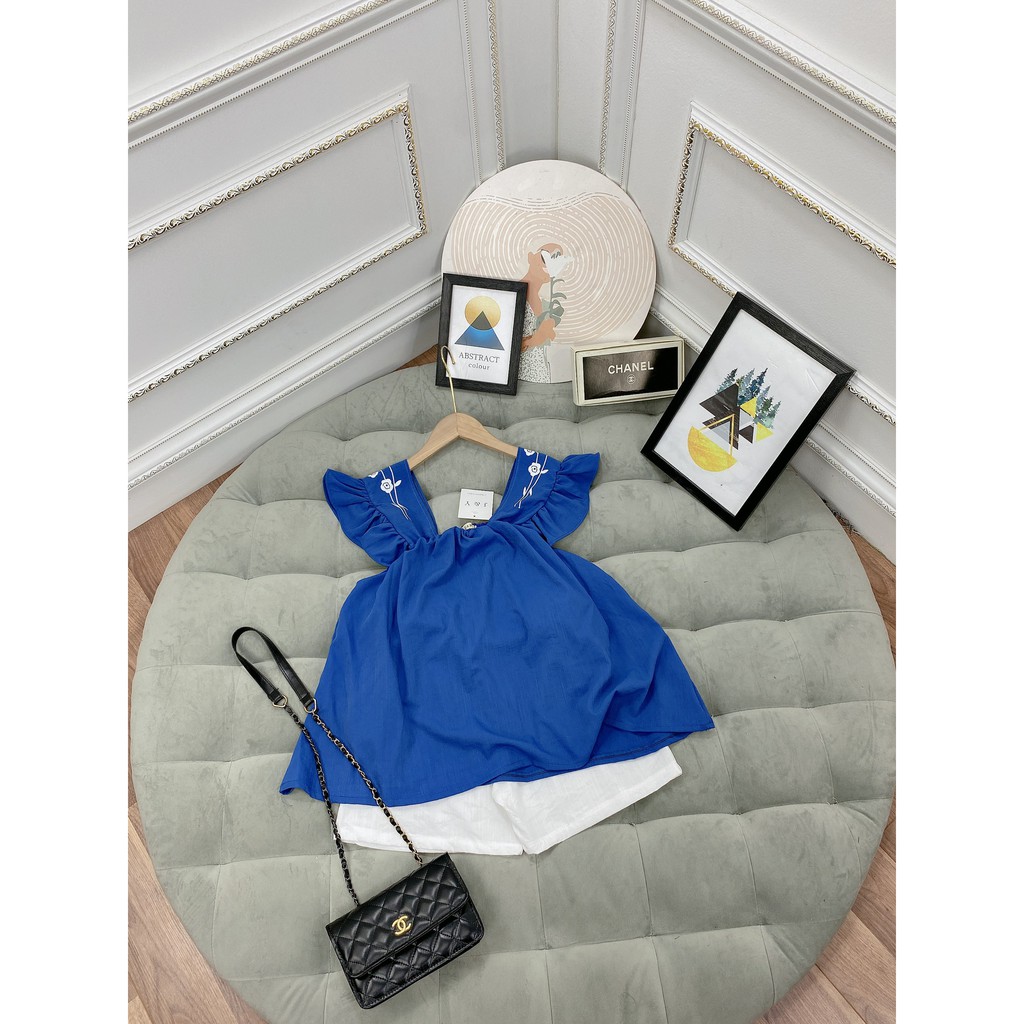 Set Cánh Tiên Hoa Vai Mix Quần Sooc | BigBuy360 - bigbuy360.vn