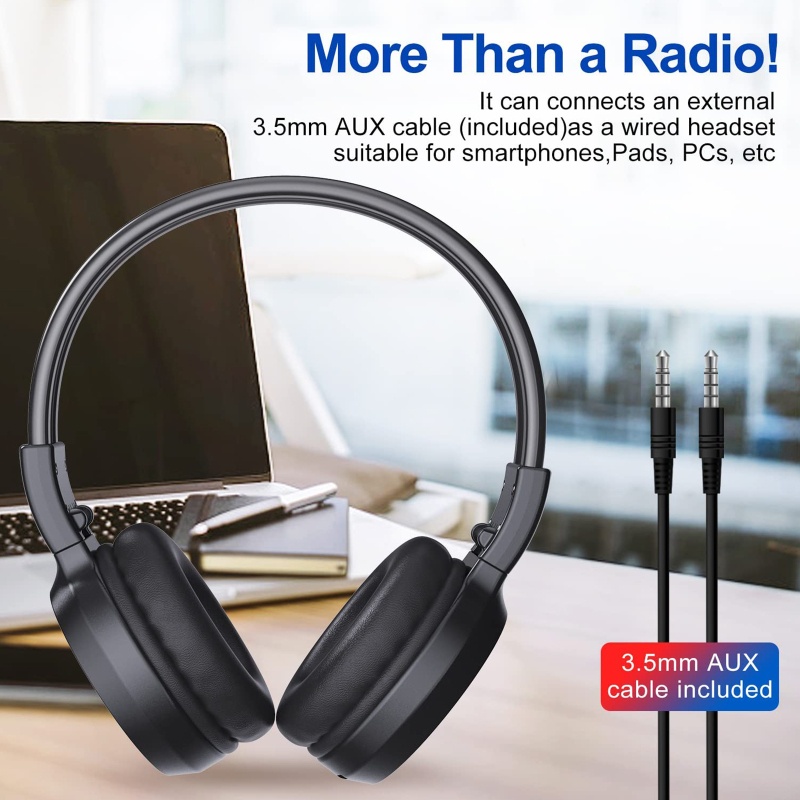 Tai Nghe zzz Radio FM Có Thể Gấp Gọn Với Màn Hình LCD