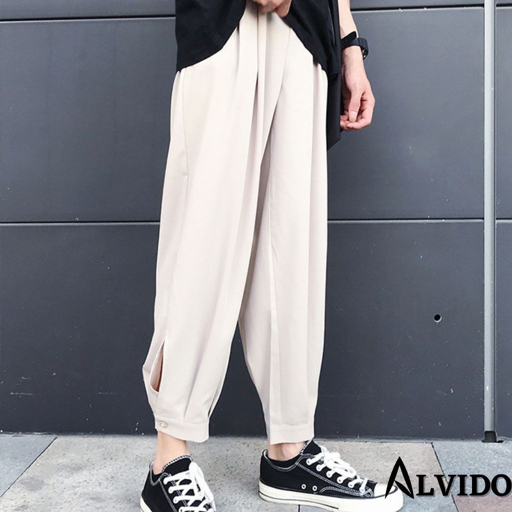 Quần jooger nam ALVIDO unisex khuy ống  thể thao hàn quốc