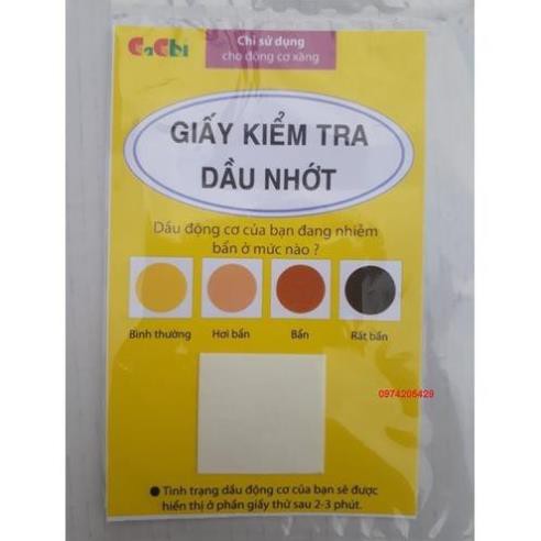 Giấy kiểm tra dầu nhớt