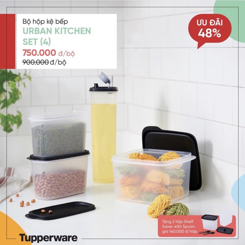 Bộ hộp kệ bếp Urban Kitchen Set 4