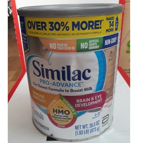 Sữa Similac Pro-Advance Non GMO HMO 873g