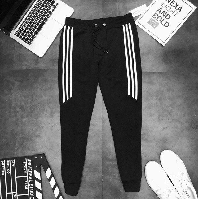 [ XẢ HÀNG GIÁ SỐC ] Quần Thể Thao Nam Nữ + 3 Sọc Đen Trắng - PTN SHOP | BigBuy360 - bigbuy360.vn