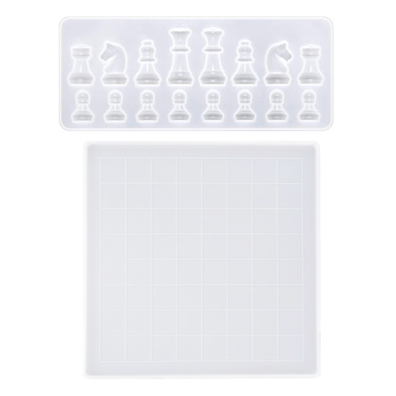 1 Bộ Khuôn Silicone Tạo Hình Bàn Cờ Vua + Bàn Cờ Vua