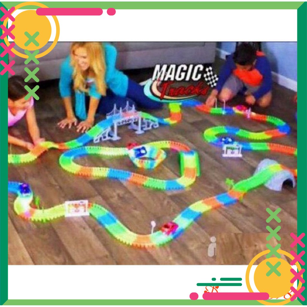 [FREE SHIP] Bộ lắp ghép đường đua ô tô Magic Track 200 miếng (loại lớn)