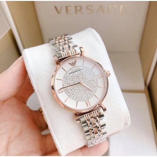 Đồng Hồ Nữ Armani Chính Hãng Mặt Tròn Dây Đúc Chống Nước Bảo Hành 24 Tháng Cao Cấp - Mã ARMANI