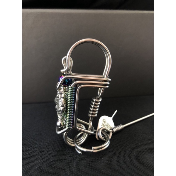 Móc khoá inox hổ phù titan