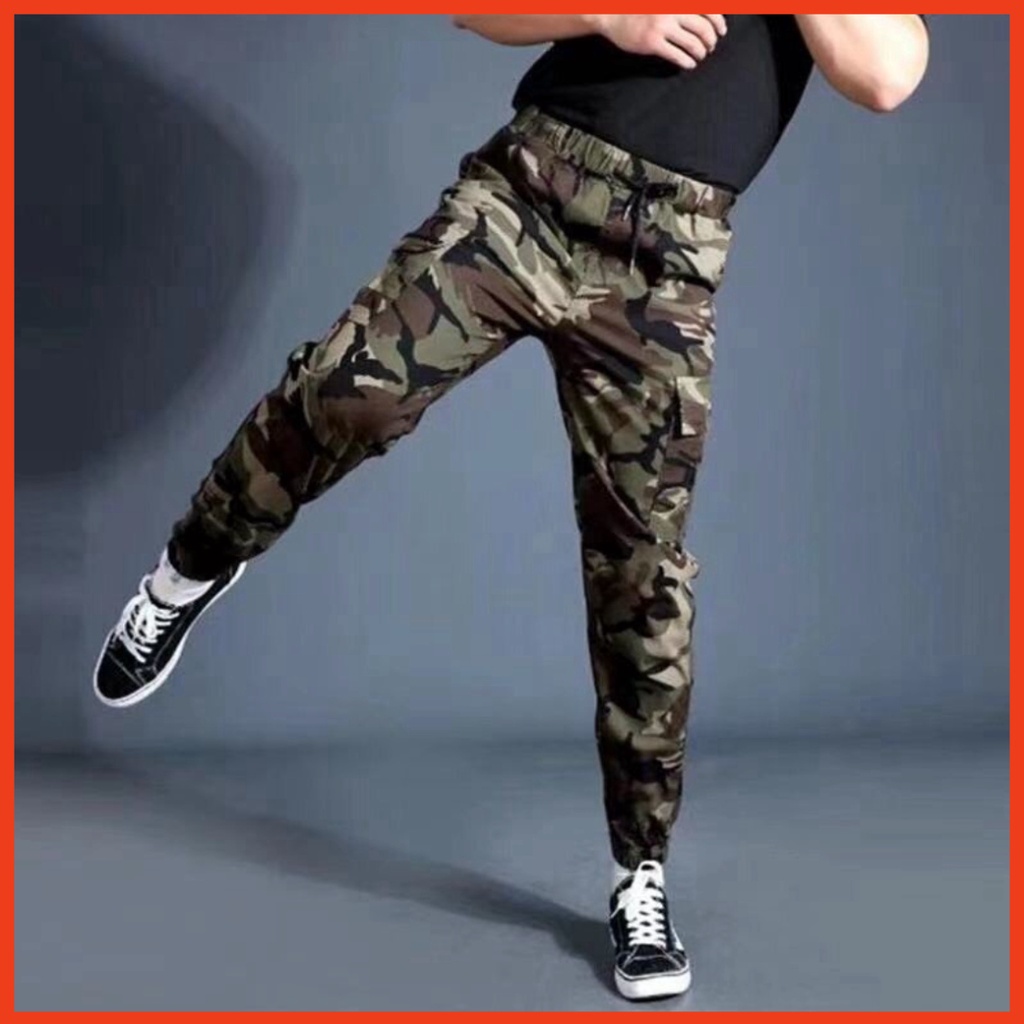 Quần jogger kaki rằn ri - lính nam loại 1