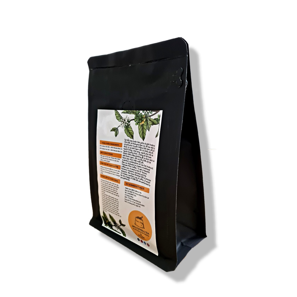 Cà phê nguyên chất 100% vị đậm đà pha phin (20% Arabica Cầu Đất & 80% Robusta Bảo Lộc) gói 250g từ 1893 Coffee & Tea | BigBuy360 - bigbuy360.vn