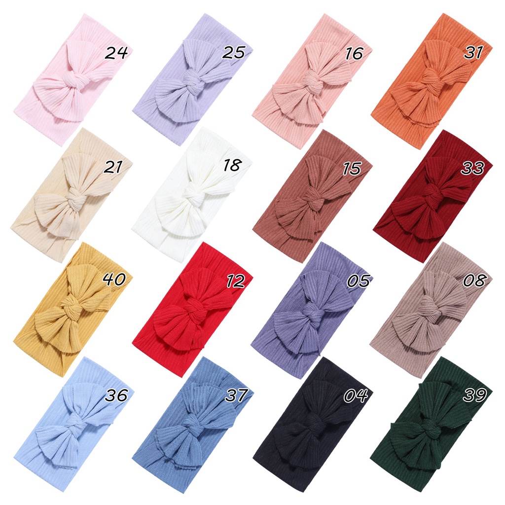 Băng đô bé gái KIDSBOWS 6 inch thắt nơ màu trơn xinh xắn đáng yêu