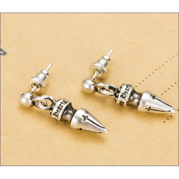 Khuyên tai luhan đế bạc s925 thiết kế thời trang phong cách Hàn Quốc bông tai Unisex titan không gỉ