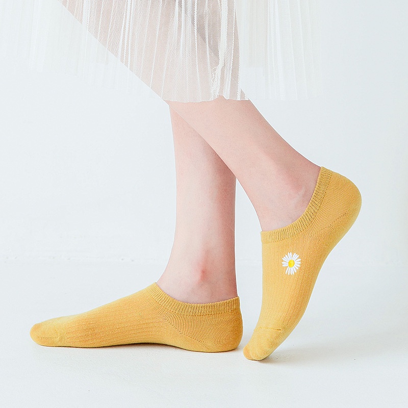 Bộ 10 Đôi Vớ cotton Cổ Ngắn Chống Trượt Dành Cho Nữ