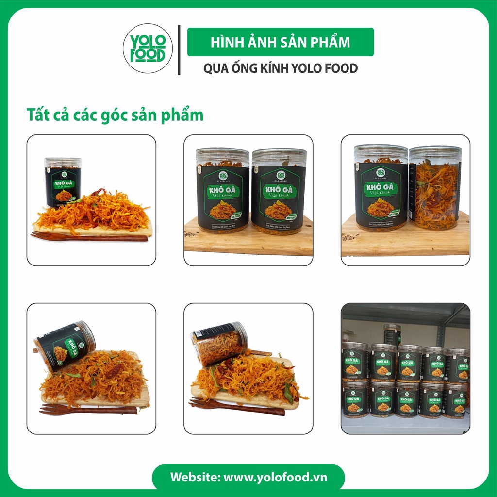 Khô gà lá chanh 200g YOLO FOOD đồ ăn vặt ngon, chất lượng, khô gà lá chanh xé cay loại 1 vị truyền thống đóng hộp ATVSTP