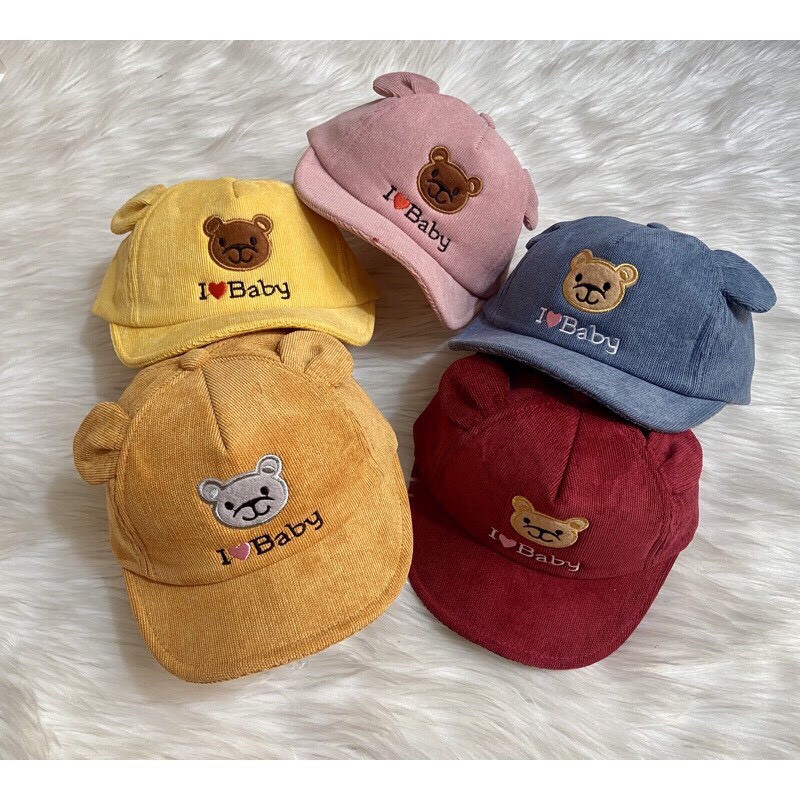 Nón kết mềm có chữ ILOVEBABY cho bé từ 0-2T