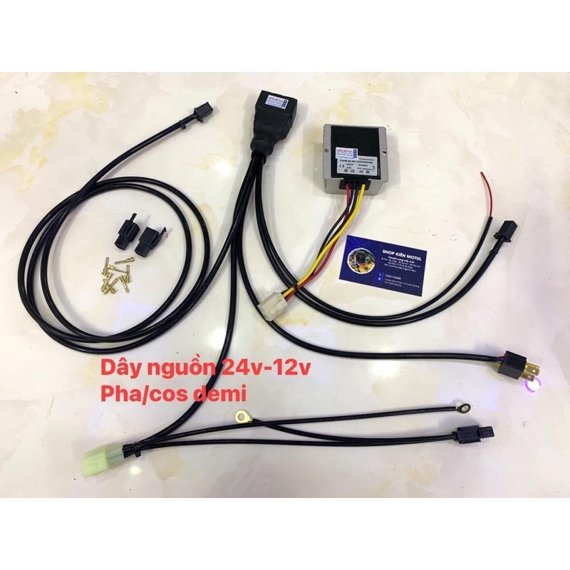 Bộ Dây Nguồn 24v Về 12v Độ Bi Led Full Trức Năng