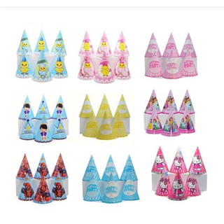 (XẢ KHO) SET 6 NÓN CHÓP CHỦ ĐỀ SINH NHẬT, PHỤ KIỆN GIẤY TRANG TRÍ TIỆC