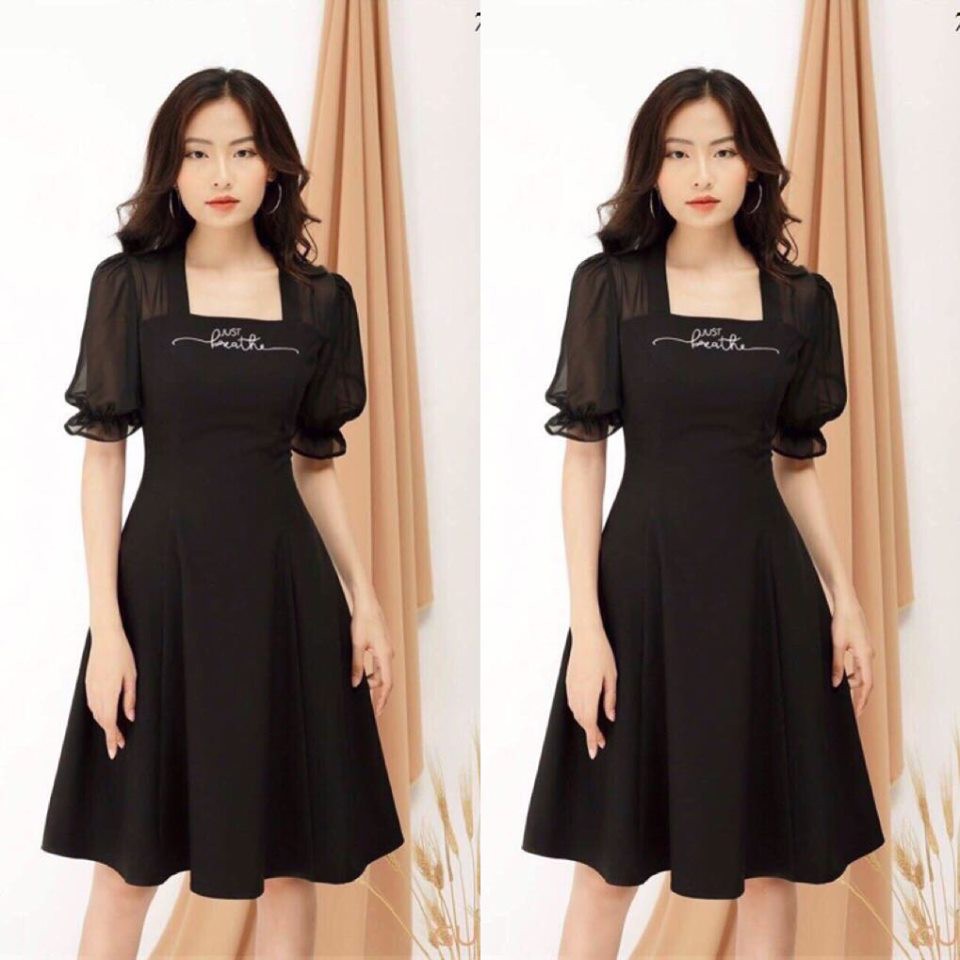 ĐẦM XÒE PHỐI VOAN THIÊU CHỮ FOM DÀI SIÊU DỄ THƯƠNG