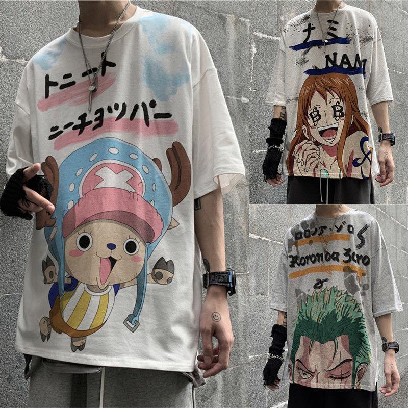 Áo Thun Nam Tay Ngắn In Hình Anime One Piece Thời Trang Năng Động