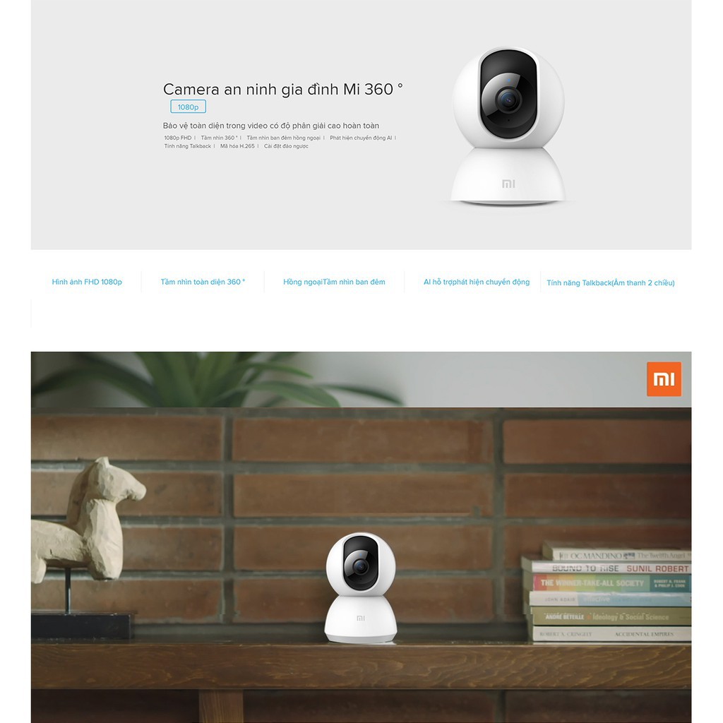 Camera Quan Sát Xiaomi 360° 1080P Mi Home Security -  Digiworld chính hãng - Bảo hành 12 tháng | BigBuy360 - bigbuy360.vn