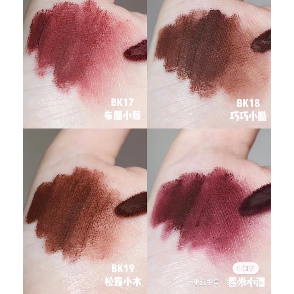 LEEMEMBER Son kem nhung lì mềm màu đỏ nâu nude mờ lâu trôi không thấm nước son môi lipstick