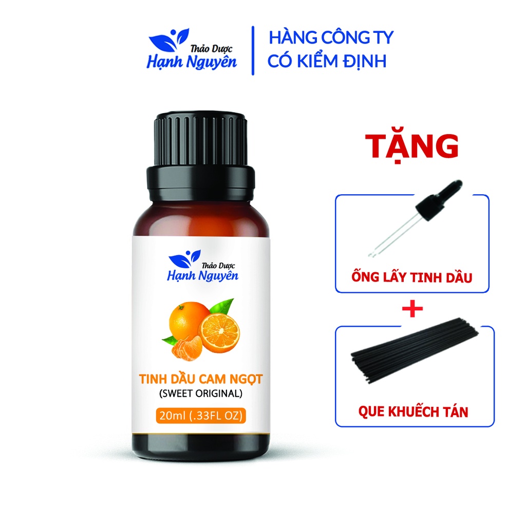 Tinh dầu Cam Ngọt 20ml, cân bằng cảm xúc, thư giãn tinh thần, tốt cho tim mạch - Thảo dược Hạnh Nguyên