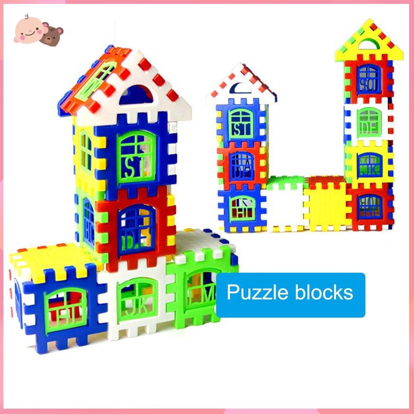 Bộ đồ chơi 24 khối lắp ráp ngôi nhà 3D độc đáo vui nhộn