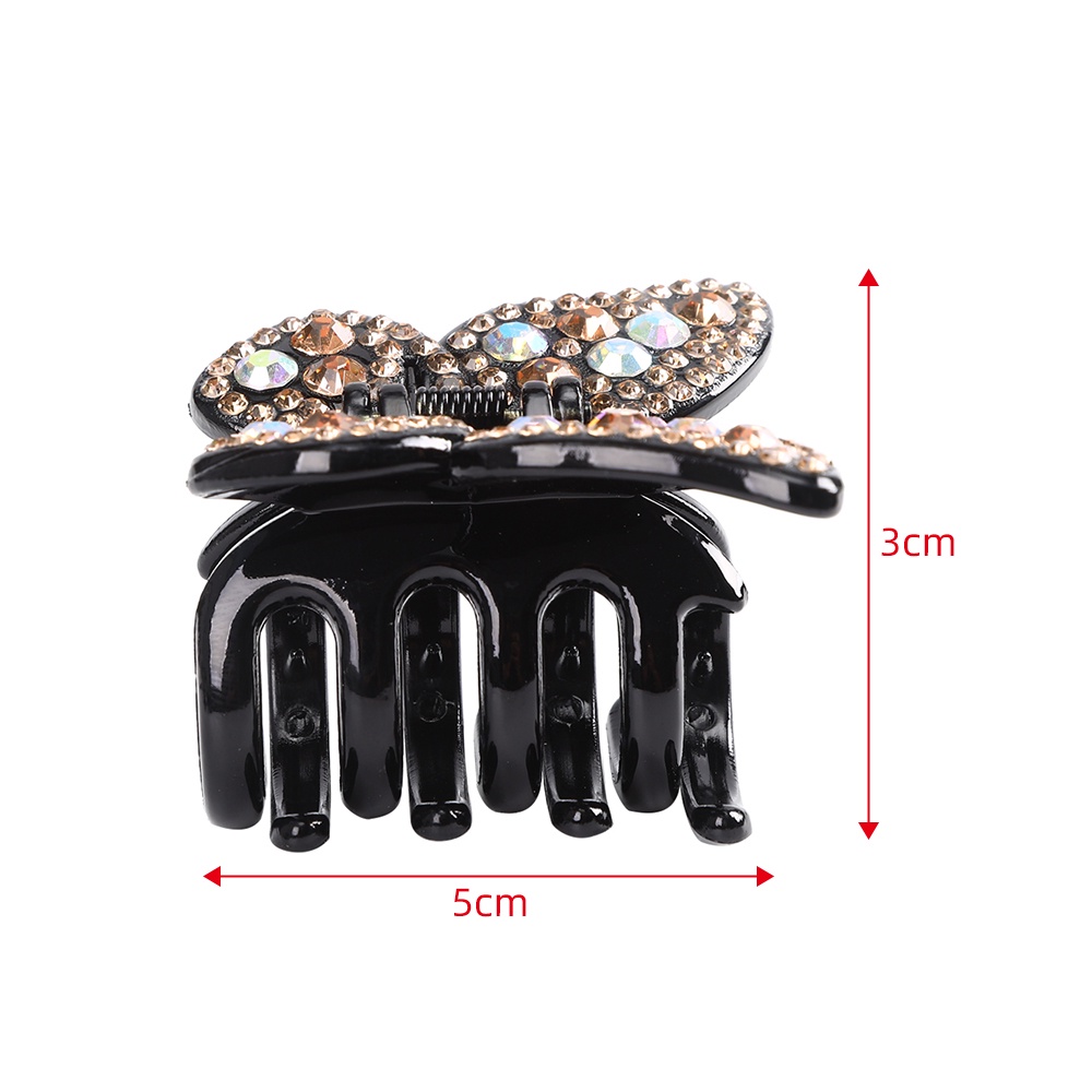 Haimeikang Kẹp tóc hình bướm đính đá thời trang