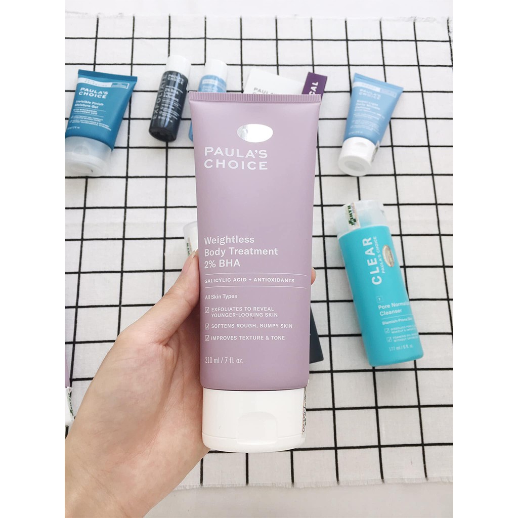 Kem Dưỡng Thể Ngừa Viêm Lỗ Chân Lông Paula’s Choice Resist Weightless Body Treatment With 2% BHA 210ml