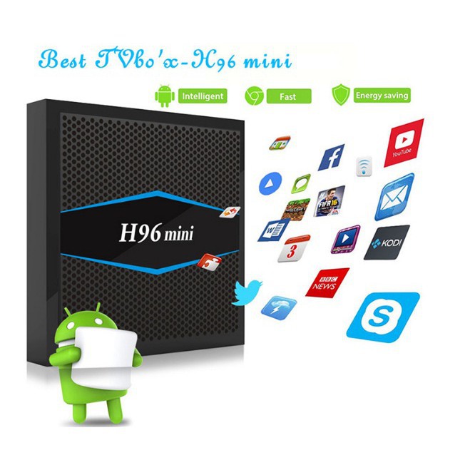 [Xả kho] Android Tivi Box H96 mini 2G Ram và 16G bộ nhớ trong Chip s905w tặng dây AV biến tivi thường thành tivi thông