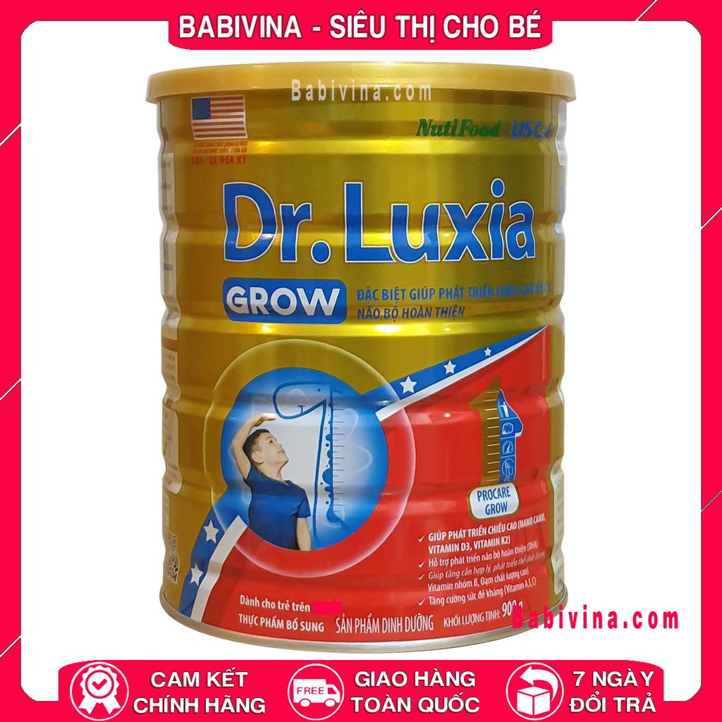 Sữa Dr.LUXIA GROW PEDIA GAIN+ 900G | Bé Tăng Cân Cao Lớn | Sỉ Lẻ Rẻ Vô Địch | Chính Hãng Date Mới Nhất | BABIVINA