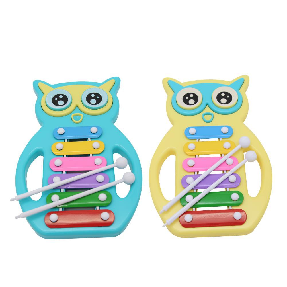 Đàn gõ Xylophone hình cú mèo đáng yêu Toys House xanh - vàng