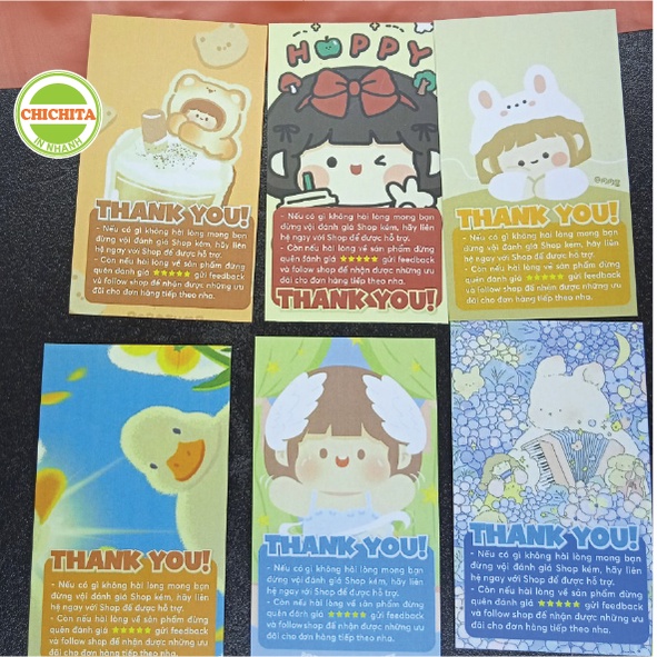 COMBO Card Cám Ơn, Card Thank You, Thiệp Cảm Ơn 1 mặt giá rẻ sẵn hàng mẫu 41-55