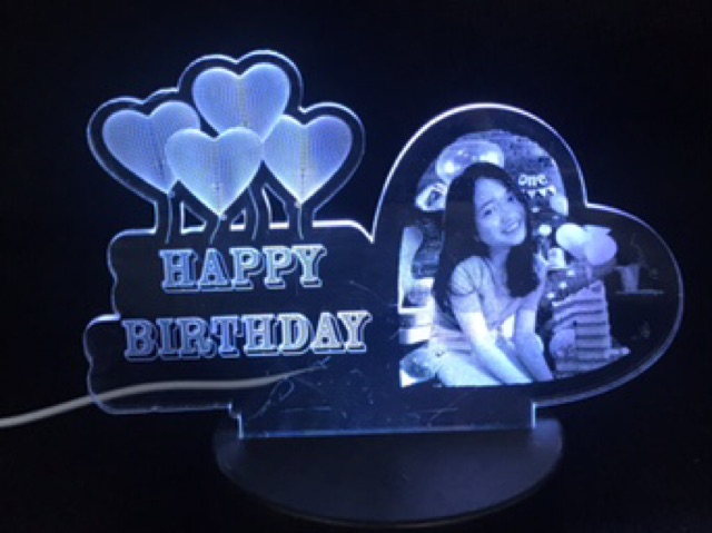 Đèn Led 3d Hình Tim ~quà tặng miễn phí khắc hình ảnh theo yêu cầu