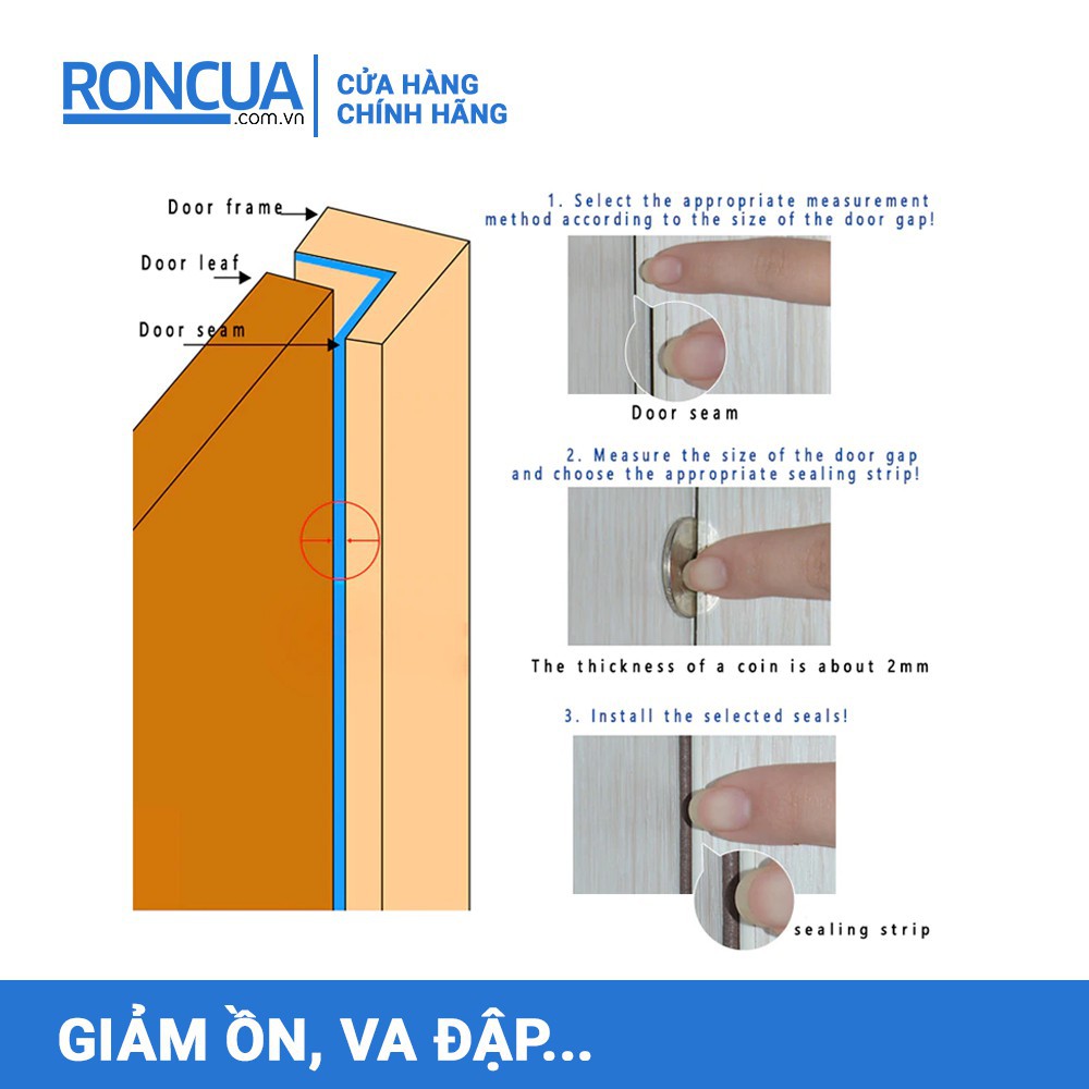 6M Roong, Gioăng cao su chữ I chống ồn, ngăn Bụi cửa Sổ (roncua.com.vn)