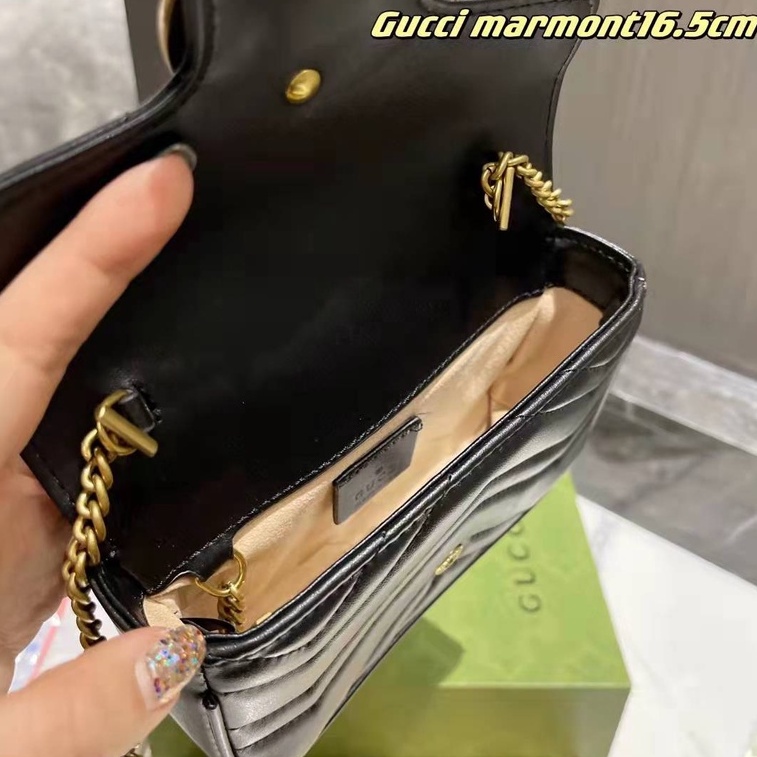 Túi Đeo Chéo Thêu Trái Tim Phong Cách Mới 2023 Mini 16.5cm Không Kèm Hộp Quà GG777777