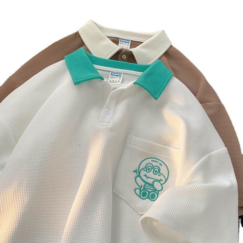 Áo Thun Polo Nam Nữ Form Rộng Cổ Bẻ Doraemon Vải Dày Mịn Thoáng Mát Thiết Kế Thời Trang Kiểu Dáng Năng Động