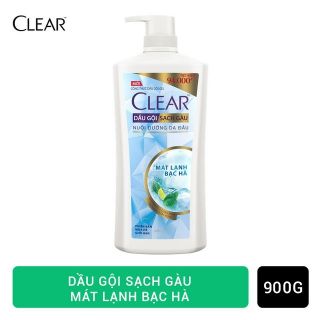 Dầu gội clear sạch gàu mát lạnh bạc hà 900g