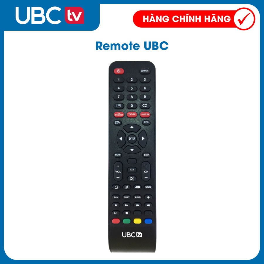 Remote tivi UBC (Đen)