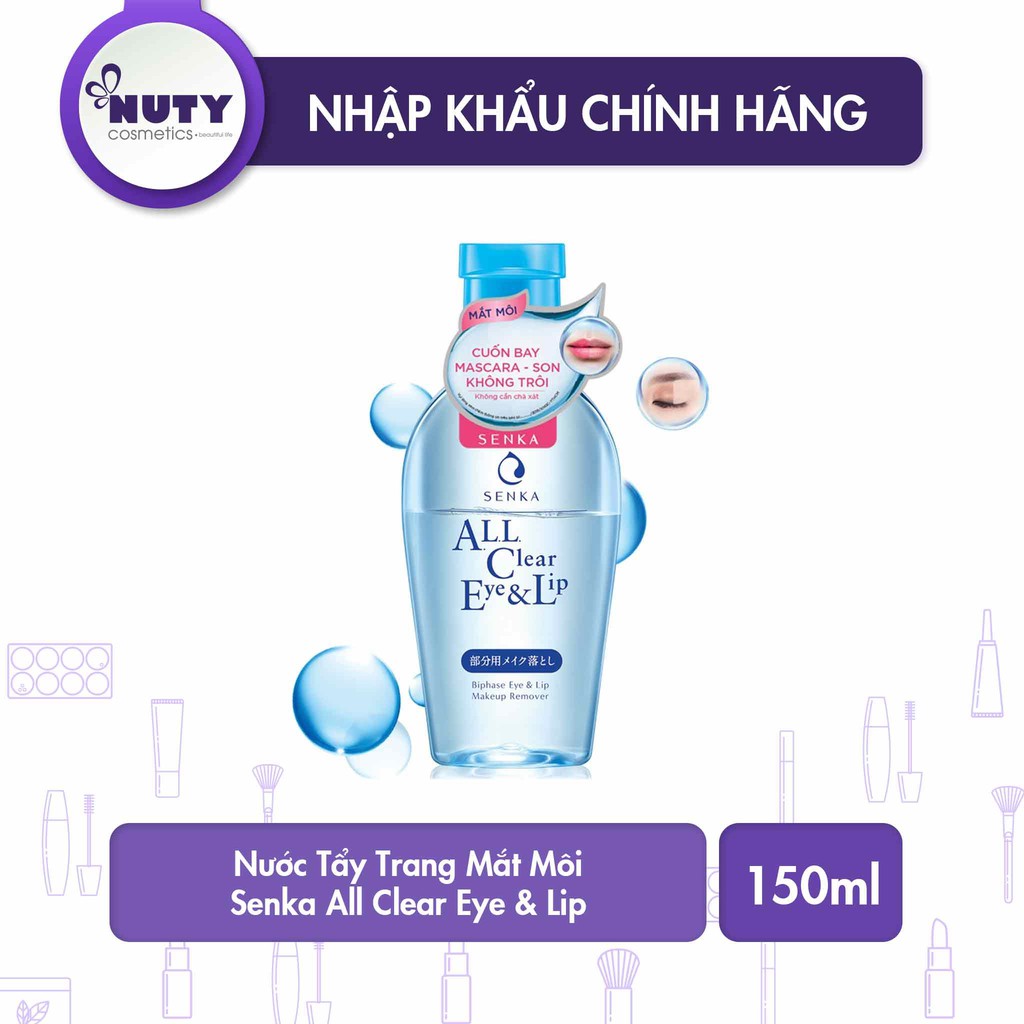 Nước Tẩy Trang Mắt Môi Senka All Clear Eye &amp; Lip (150ml)