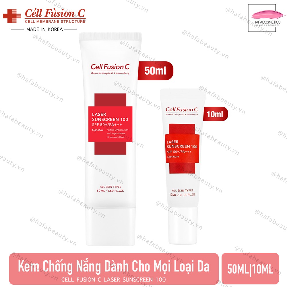 Kem Chống Nắng Cho Mọi Loại Da Cell Fusion C Laser Sunscreen 100 SPF50+ PA+++ _ Cell Fusion Chính Hãng