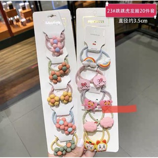Set 20 chiếc dây chun buộc tóc cho bé