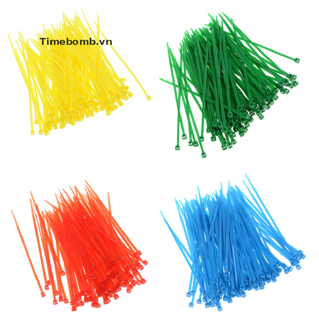 Bộ 100 dây rút nhựa 3x100mm nhiều màu sắc