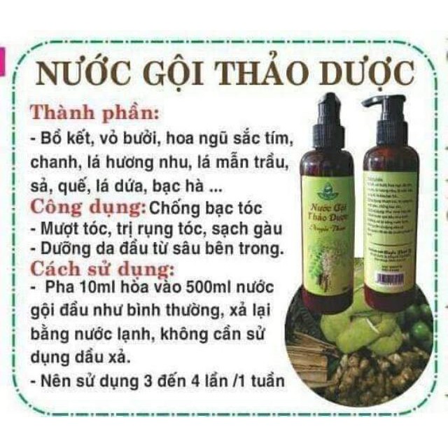 Nước Gội Thảo Dược Trị Rụng Tóc Sau Sinh